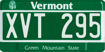 VT license plate XVT295