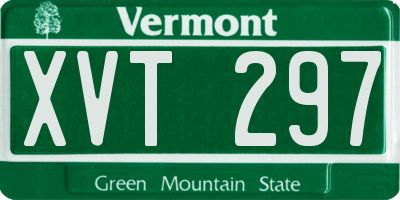 VT license plate XVT297