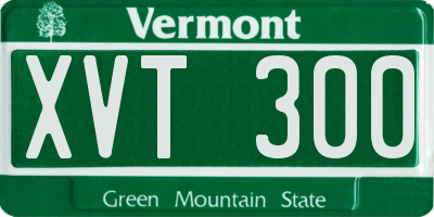 VT license plate XVT300