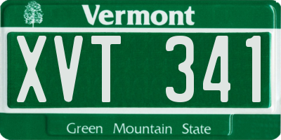 VT license plate XVT341