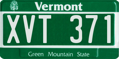 VT license plate XVT371