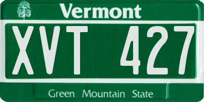 VT license plate XVT427