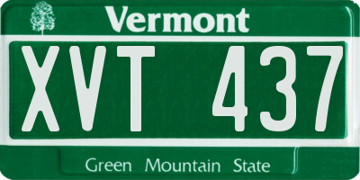 VT license plate XVT437