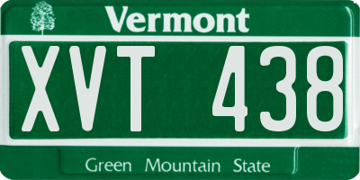 VT license plate XVT438