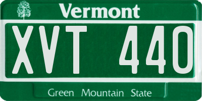 VT license plate XVT440