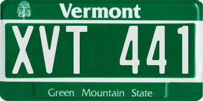 VT license plate XVT441