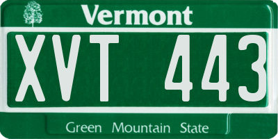 VT license plate XVT443