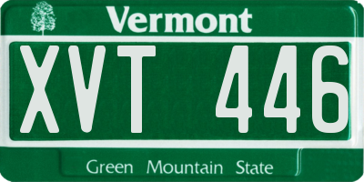 VT license plate XVT446