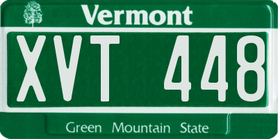 VT license plate XVT448