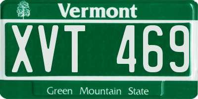 VT license plate XVT469