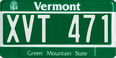 VT license plate XVT471