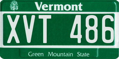 VT license plate XVT486