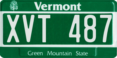 VT license plate XVT487