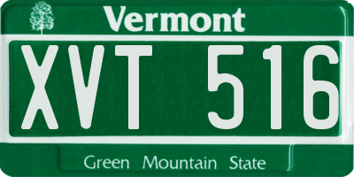 VT license plate XVT516