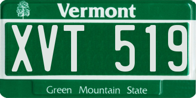 VT license plate XVT519