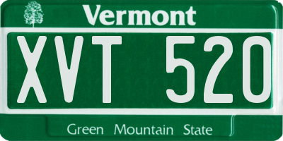 VT license plate XVT520