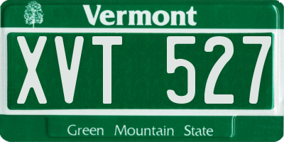 VT license plate XVT527