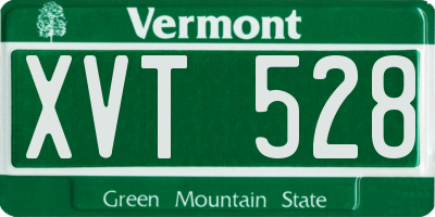 VT license plate XVT528