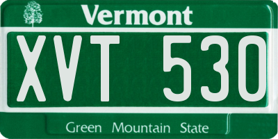 VT license plate XVT530
