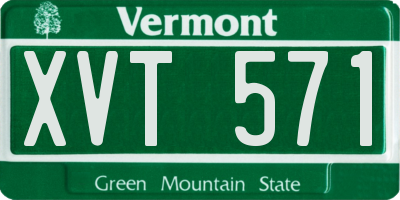 VT license plate XVT571