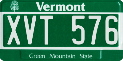 VT license plate XVT576