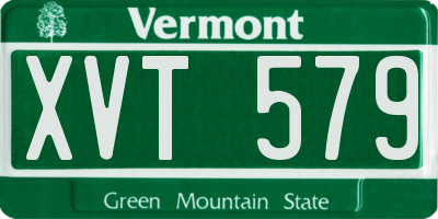 VT license plate XVT579
