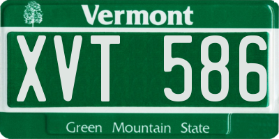 VT license plate XVT586
