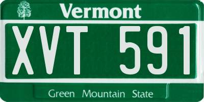 VT license plate XVT591