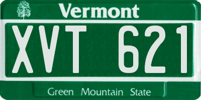 VT license plate XVT621