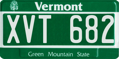 VT license plate XVT682