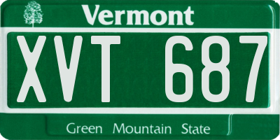 VT license plate XVT687