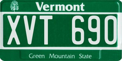 VT license plate XVT690