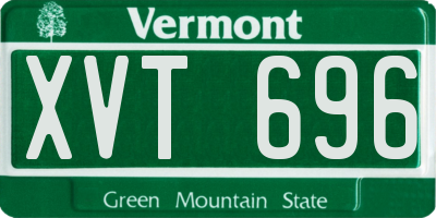 VT license plate XVT696