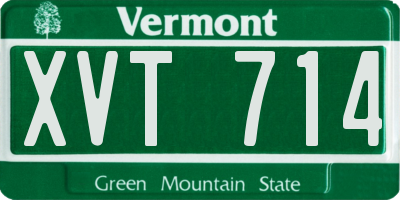 VT license plate XVT714