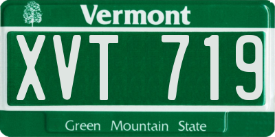VT license plate XVT719