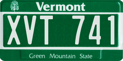 VT license plate XVT741