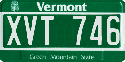 VT license plate XVT746