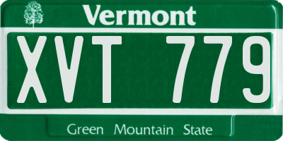 VT license plate XVT779