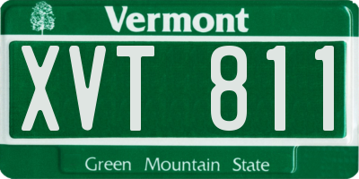 VT license plate XVT811