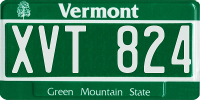 VT license plate XVT824