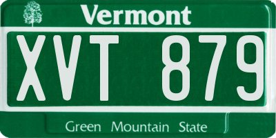 VT license plate XVT879