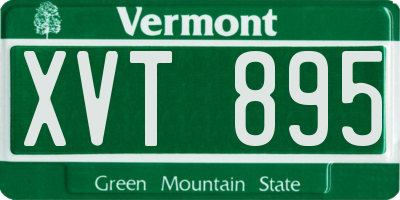 VT license plate XVT895
