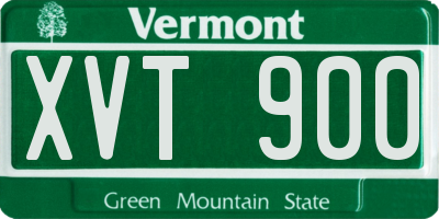 VT license plate XVT900