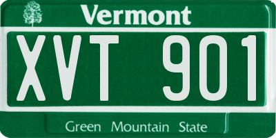 VT license plate XVT901