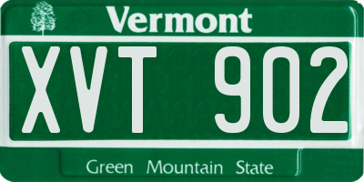 VT license plate XVT902
