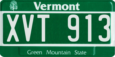 VT license plate XVT913