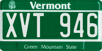 VT license plate XVT946