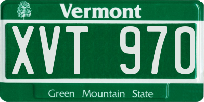 VT license plate XVT970