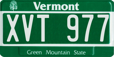 VT license plate XVT977