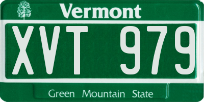 VT license plate XVT979